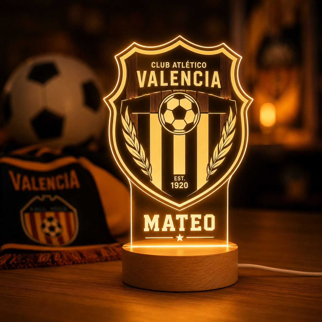 Lámpara Escudo Personalizada con Nombre