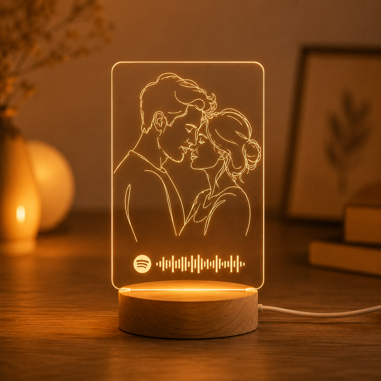 Placa Sencilla Spotify con Foto Personalizada