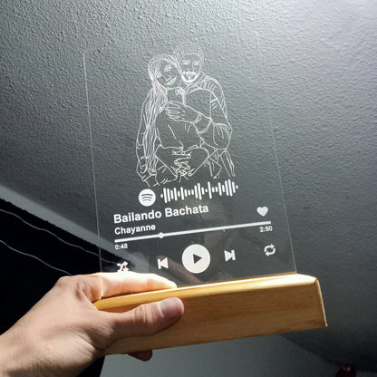 Placa Sencilla a Líneas Spotify