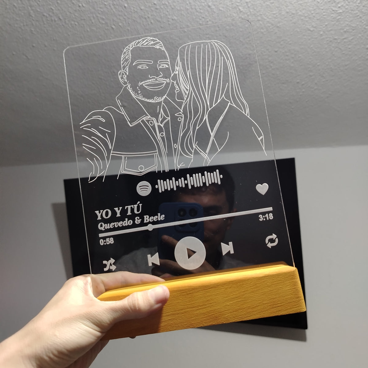 Placa Sencilla a Líneas Spotify
