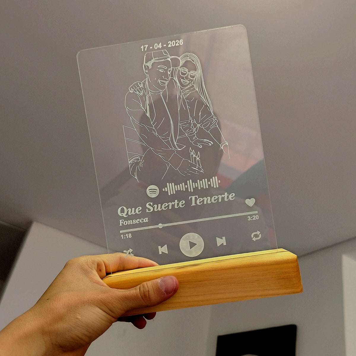 Placa Sencilla a Líneas Spotify