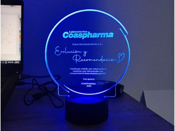 Lámpara Logo Empresarial – Lámpara LED personalizada One Songs