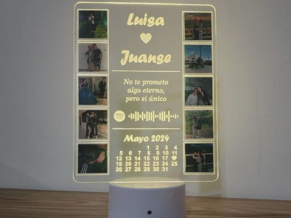 Lámpara 10 Fotos – Lámpara LED personalizada One Songs