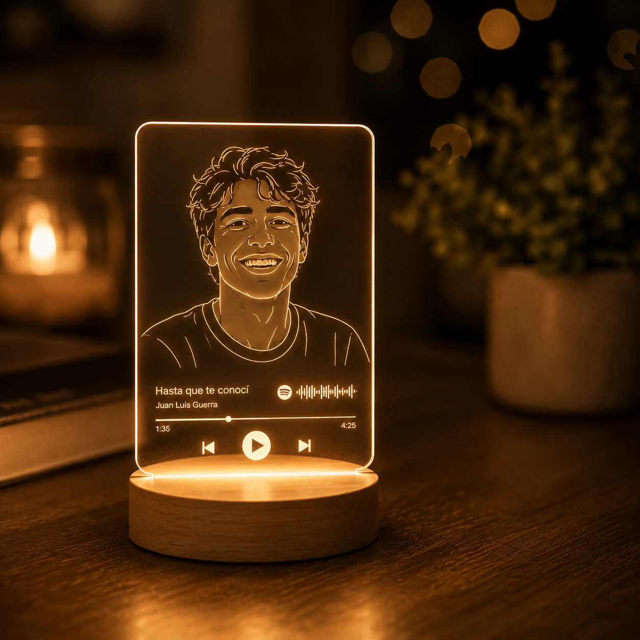 Mini Placa Spotify Personalizada con Foto