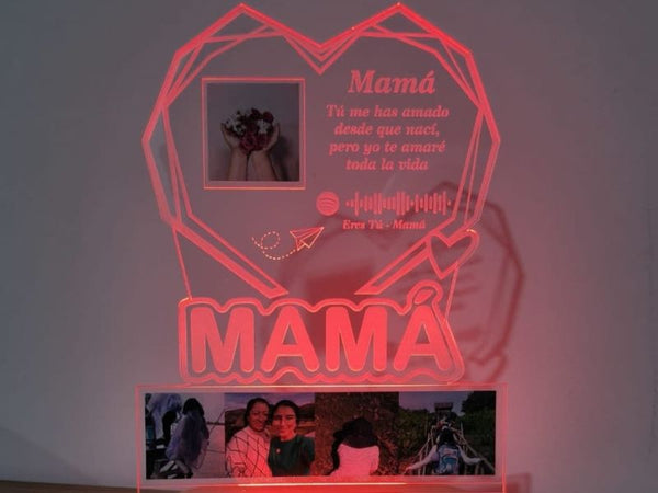 Lámpara Nombre Corazón – Lámpara LED personalizada One Songs