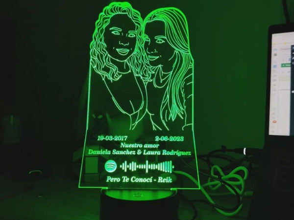 Lámpara Líneas – Lámpara LED personalizada One Songs